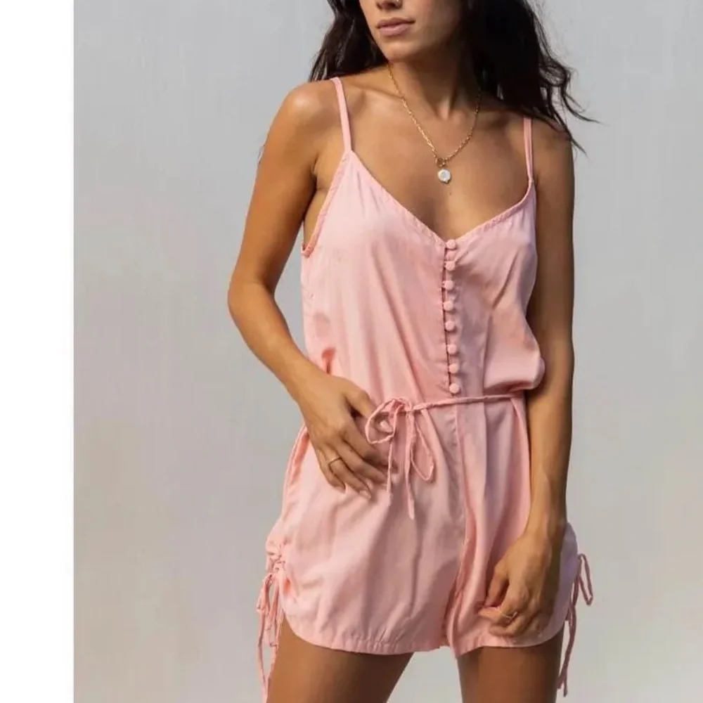 YIREH ROMPER (Hawaii Designer, NEW WITH TAGS NEVER WORN)- Coral/Peach Color - Picture 1 of 9